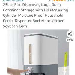 Rice/cereal/bean Storage And Dispenser 
