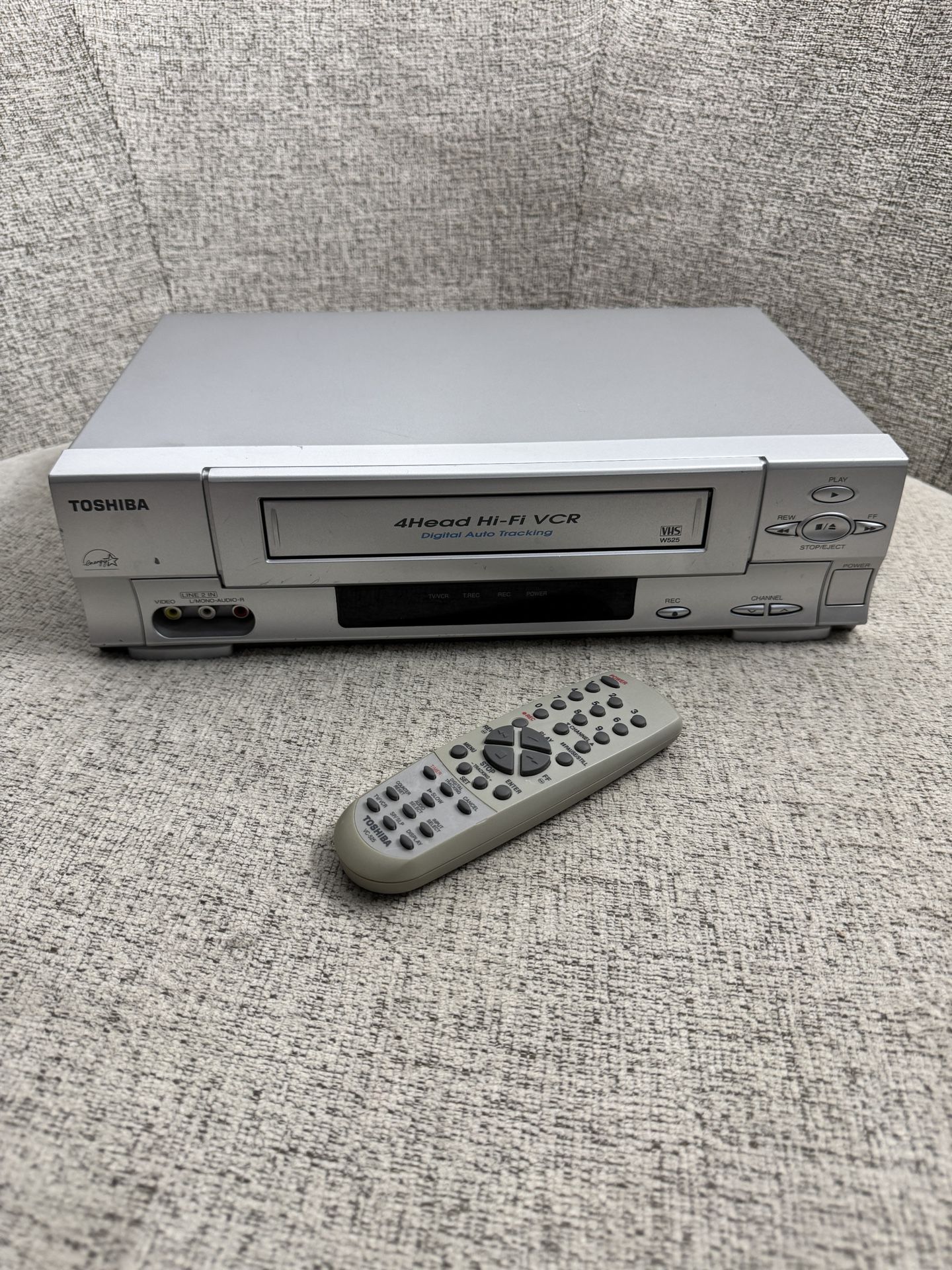 Toshiba W525 4Head Hi-Fi VCR With Digital Auto Tracking W/ Remote Tested