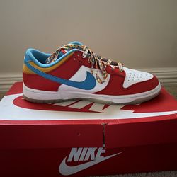 Lebron Fruity pebble dunks, Size 9.5 in Women’s