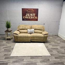 Free Delivery - Raymour & Flanigan Tan Manual Reclining Loveseat