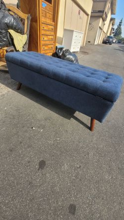 Blue  Ottoman  Bench
