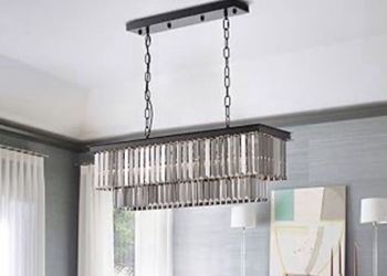 Rectangular Crystal Chandelier, 