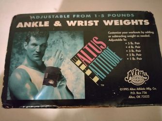 Altus ankle & wrist weights workout exercise gym Fitness gear adjustable made in USA