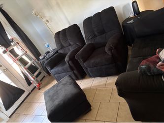 Love seat, Recliners, Ottoman