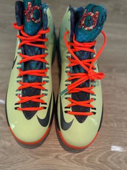 Nike KD VI (6) “DMV” (Volt/Mint with galaxy tongue and orange laces) men’s size 13