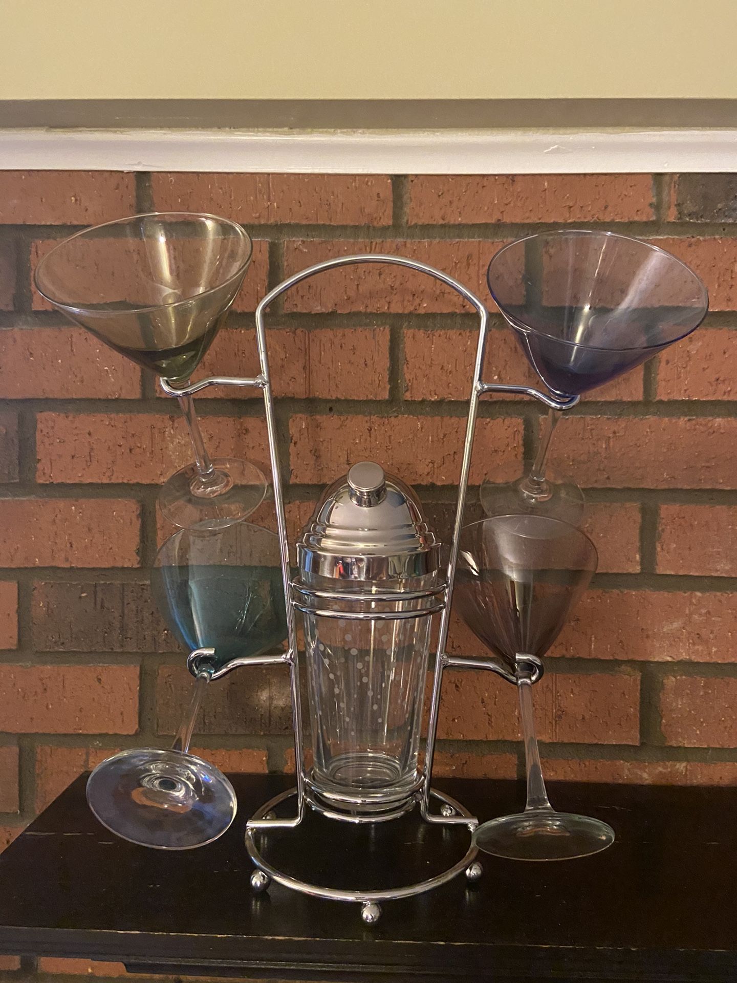 Martini Glass And Shaker Set