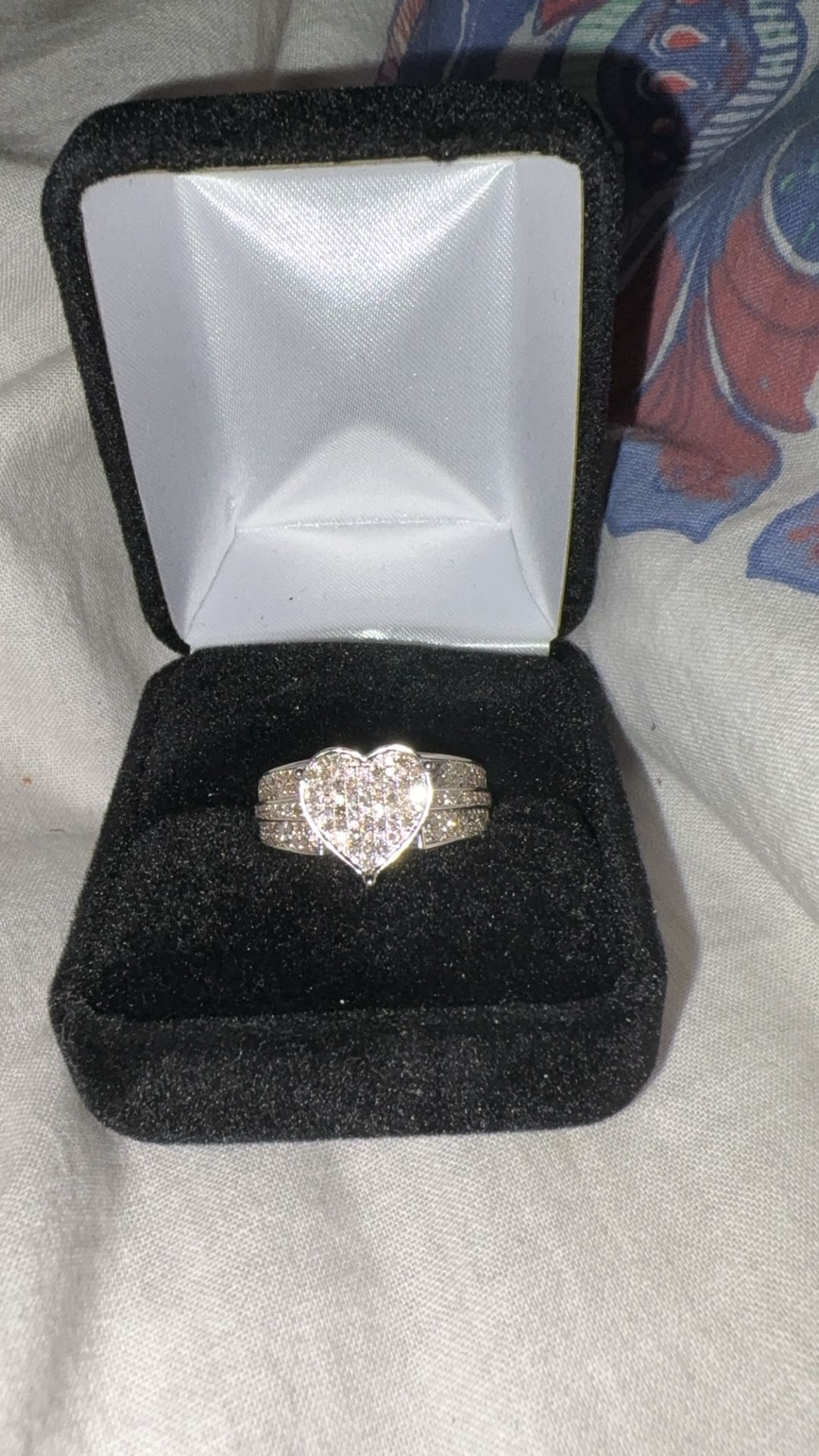 .85 Ct Diamond Ring Sterling Silver