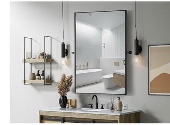 20x30 inch REC Mirror with square brackets. ( black)