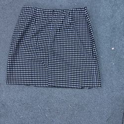 Eyeshadow Black and White Checkered Skirt