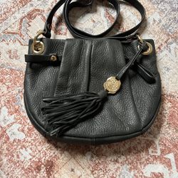 Vince Camuto Cristina Crossbody Purse Graphite  Italian Leather 