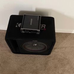 Kicker CompR 12” Subwoofer  Box Cajón Bajo