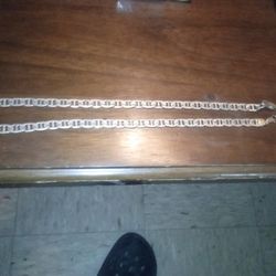 Mariner 24",14 Kt White/Yellow Mixed Neckless