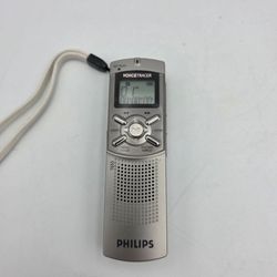 Philips 7655 Voice Tracer Audio Recorder Silver Gray