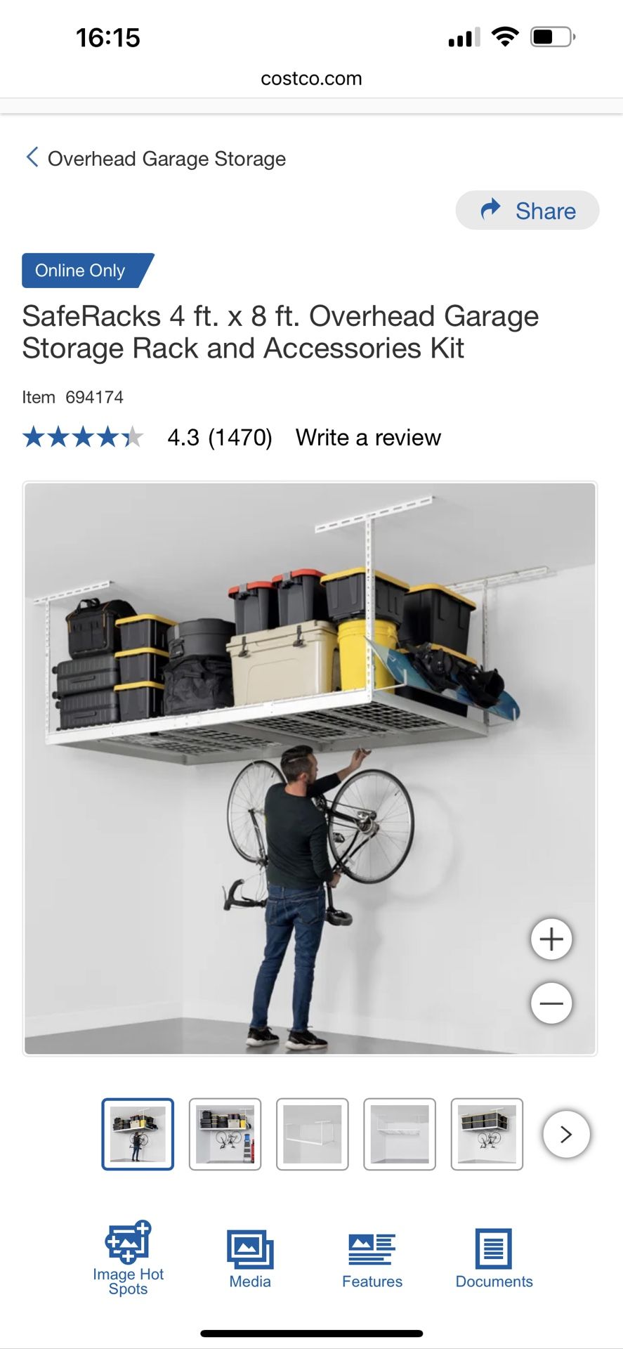 Hanging Garage Rack