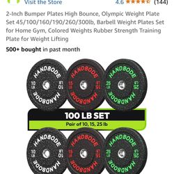Brand New Olympic Size 100 Pound Weight Set