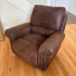 Recliner, Chair, Leather, Rocking, Leather Recliner Chair 