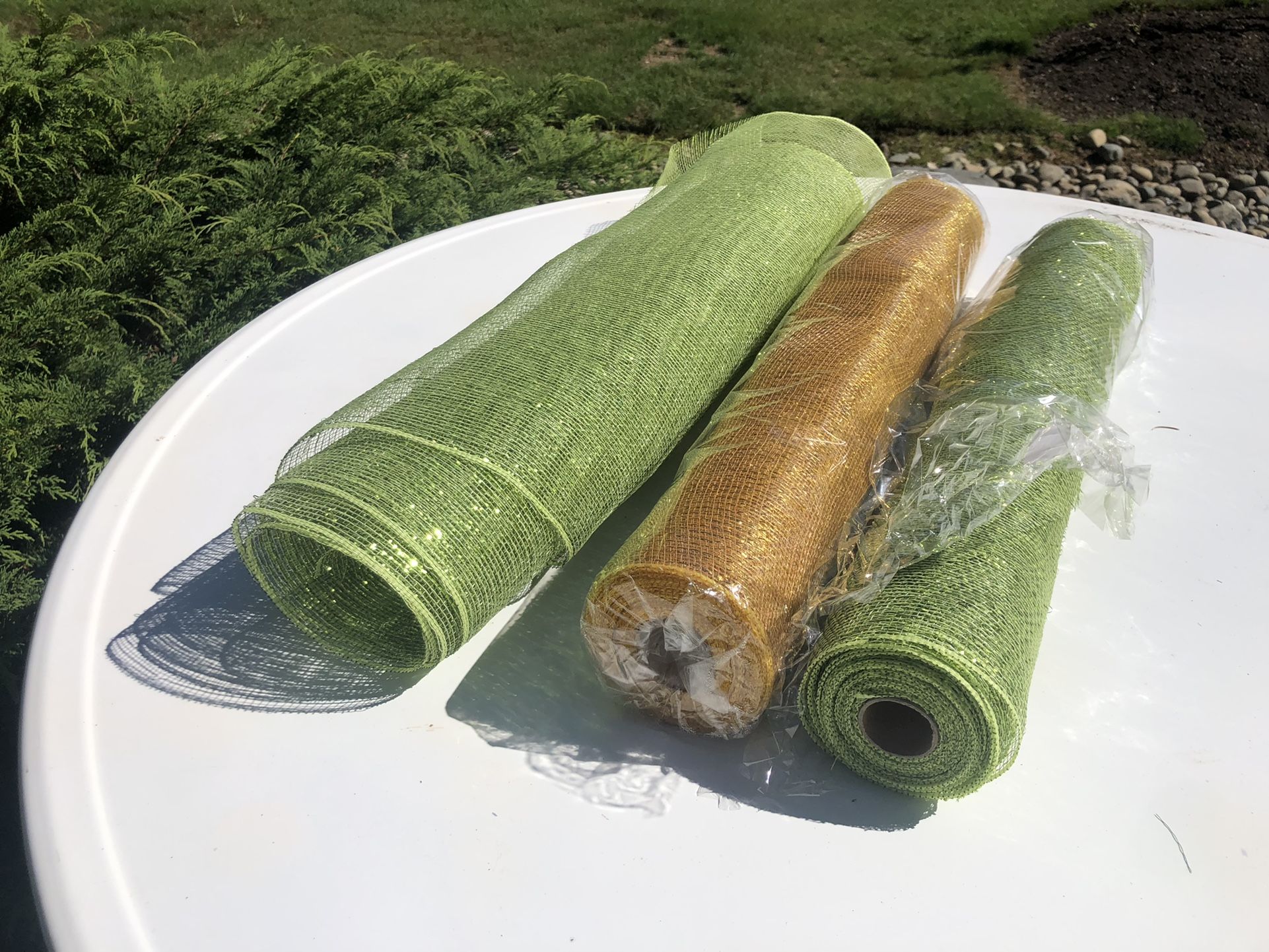 3 Rolls Wreath Making Fabric Or Table Runners