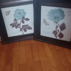 Pair Turquoise And Brown Pictures 