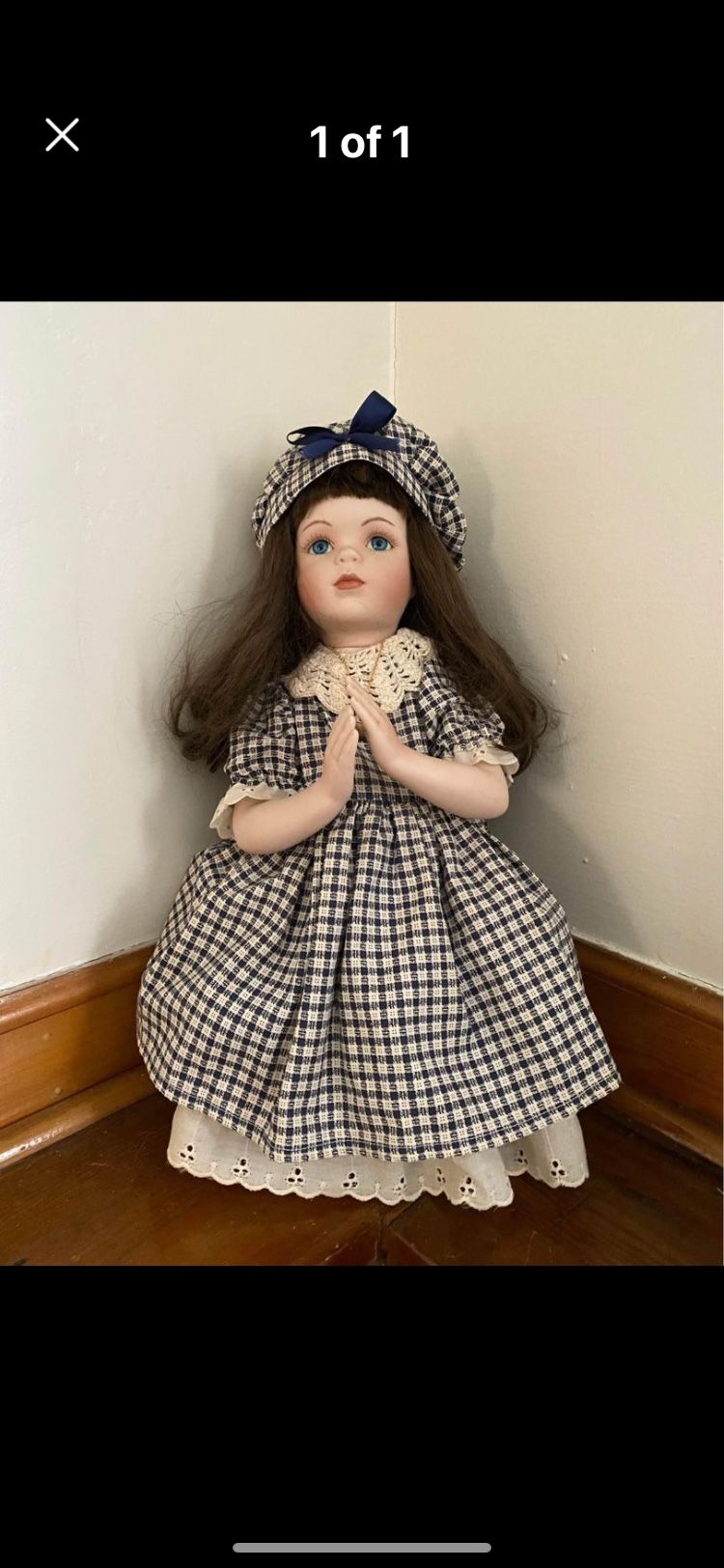 Christmas Prayer Porcelain Doll