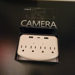POWER OUTLET WALL ADAPTER with HIDDEN HD WIFI CAMERA (Brand New)