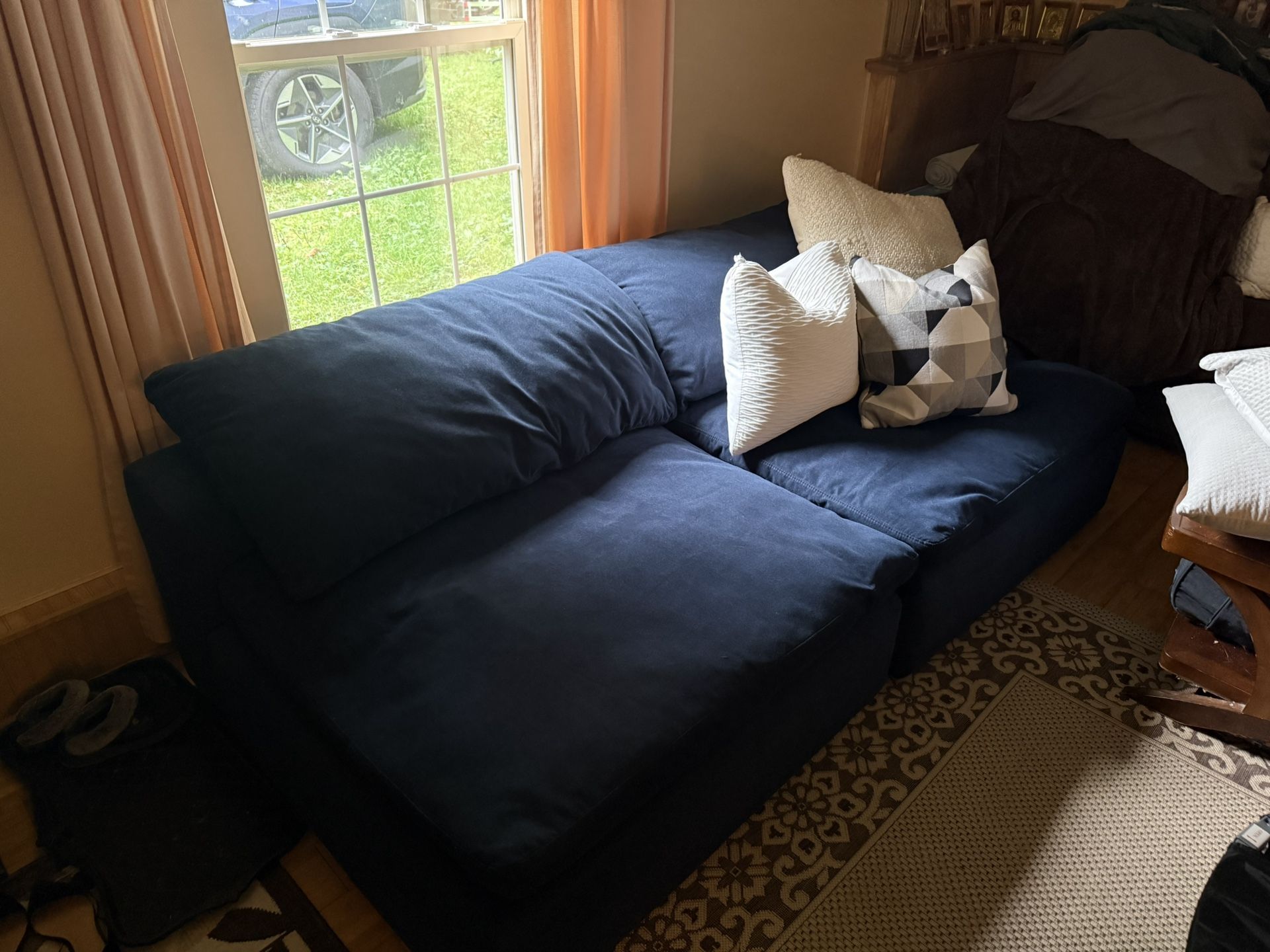 Dream Navy Armless Couch