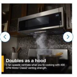 Whirlpool 1.1-cu ft Low Profile Over-the-Range Microwave ( Stainless steel )