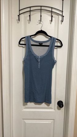 Torrid Striped Henley Tank Top Size 1