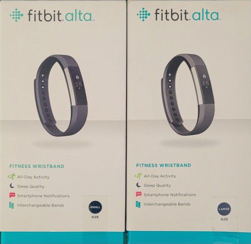 Fitbit Alta. New In Box. Black Band. Available In Sizes Small And Large