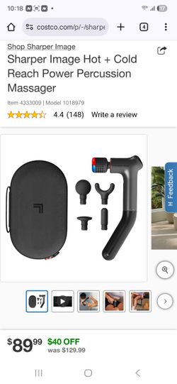 New Sharper Image Hot + Cold Reach Power Percussion Massager