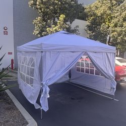 New 10x10 ft Eazy Pop Up Canopy w/ Walls no assemble Tent Shade Outdoor 
