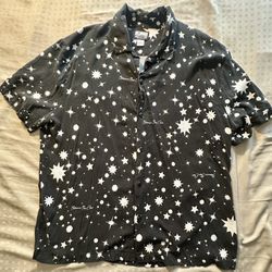 Billionaire Boys Club Galactica Short-Sleeve Woven Shirt In Black. Size Large