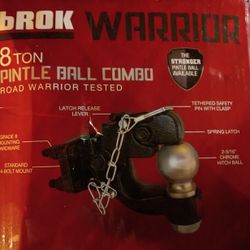 ¥ New In Box BROK Pintle Ball Combo 8 Ton  2 -5/16"in Ball¥