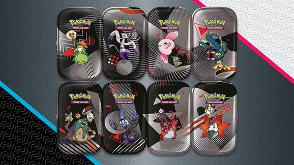 Pokemon TCG Black Bolt & White Flare Mini Tin 8 Piece Set