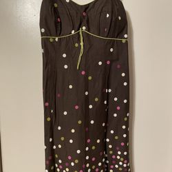 R&K Originals Dress Women 10 Cotton Stretch Built In Bra Strappy Sundress