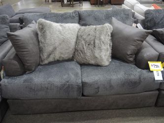 Catnapper Boulevard Steel Gray Two-Tone Loveseat