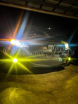 6000k Glacier White LED Headlight And 3000k Jdm Yellow LEDs Fog Lights