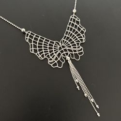 Novica Artisan-Crafted Sterling Silver “Moonlight Butterfly” Necklace