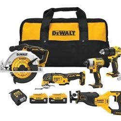 Brand New Still I The Box DEWALT 20V MAX 5-Tool Power Tool Combo Kit (2-Batteries and Charger Included)