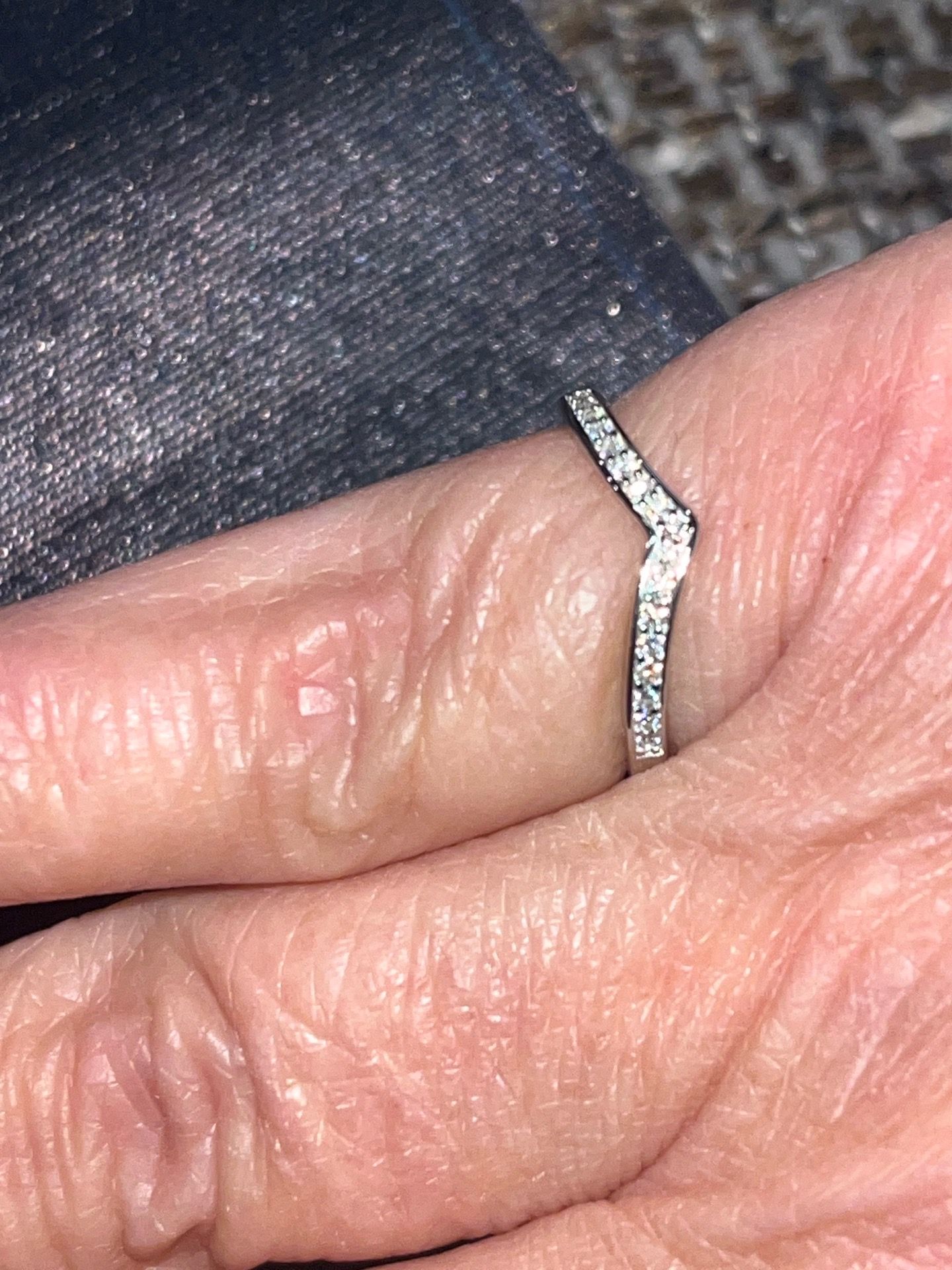 New Moissanite Band .925 Sterling Size 5