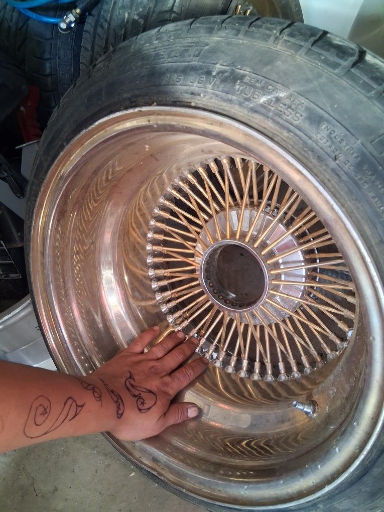 15s Daytons Gold Spokes Wheels