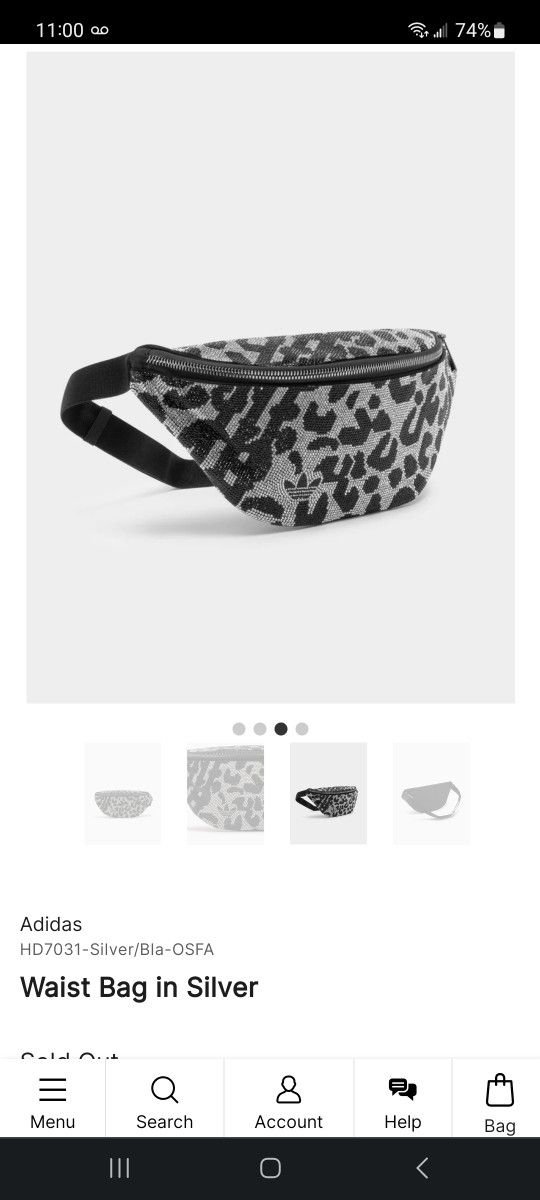 Waist Bag Adidas Rhinestones Leopard