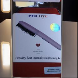 Eva-Nyc broken heart limited edition mini healthy heat thermal straightening brush New Brand