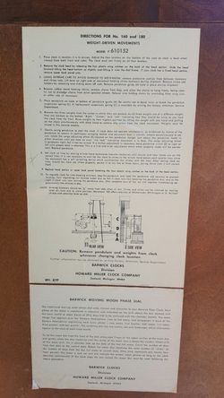 Howard Miller vintage clock