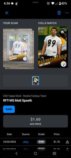 2007 Upper Deck Rookie Fantasy Team Matt Spaeth