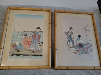 A pair of Japanese woodblock prints