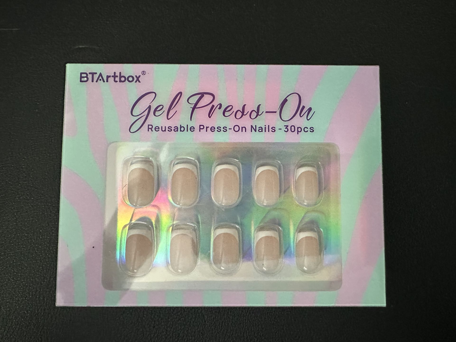 French Tip Press on Nails - Gel Press on Nails Short, Classic White