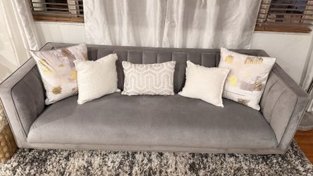 Modern velvet sofa