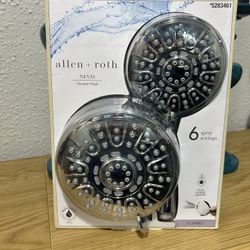 allen + roth NEVIS Dual Showerhead Handheld Power Washer Chrome