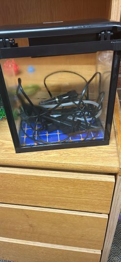 Small Glass Aquarium Tank with Accessories