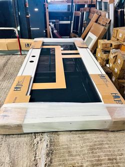 ENTEC White Exterior Door with Glass Panels